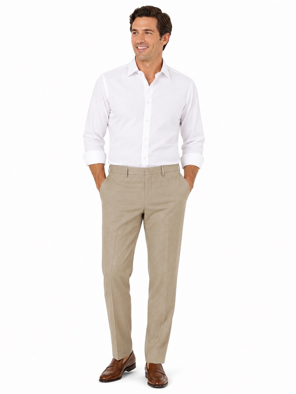 Haggar Men's Tan Dress Pants